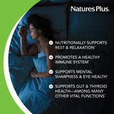 NaturesPlus Melatonina Spray: contiene vitaminas B6 y E para apoyar funciones corporales.