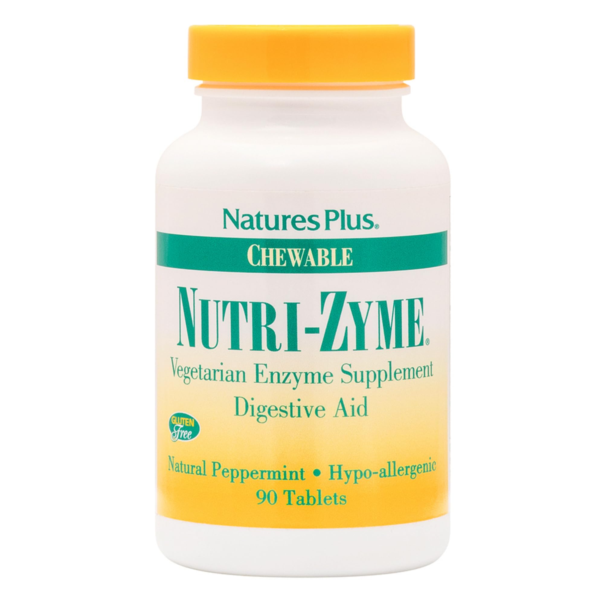NaturesPlus Nutri-Zyme envase menta, complemento digestivo natural.