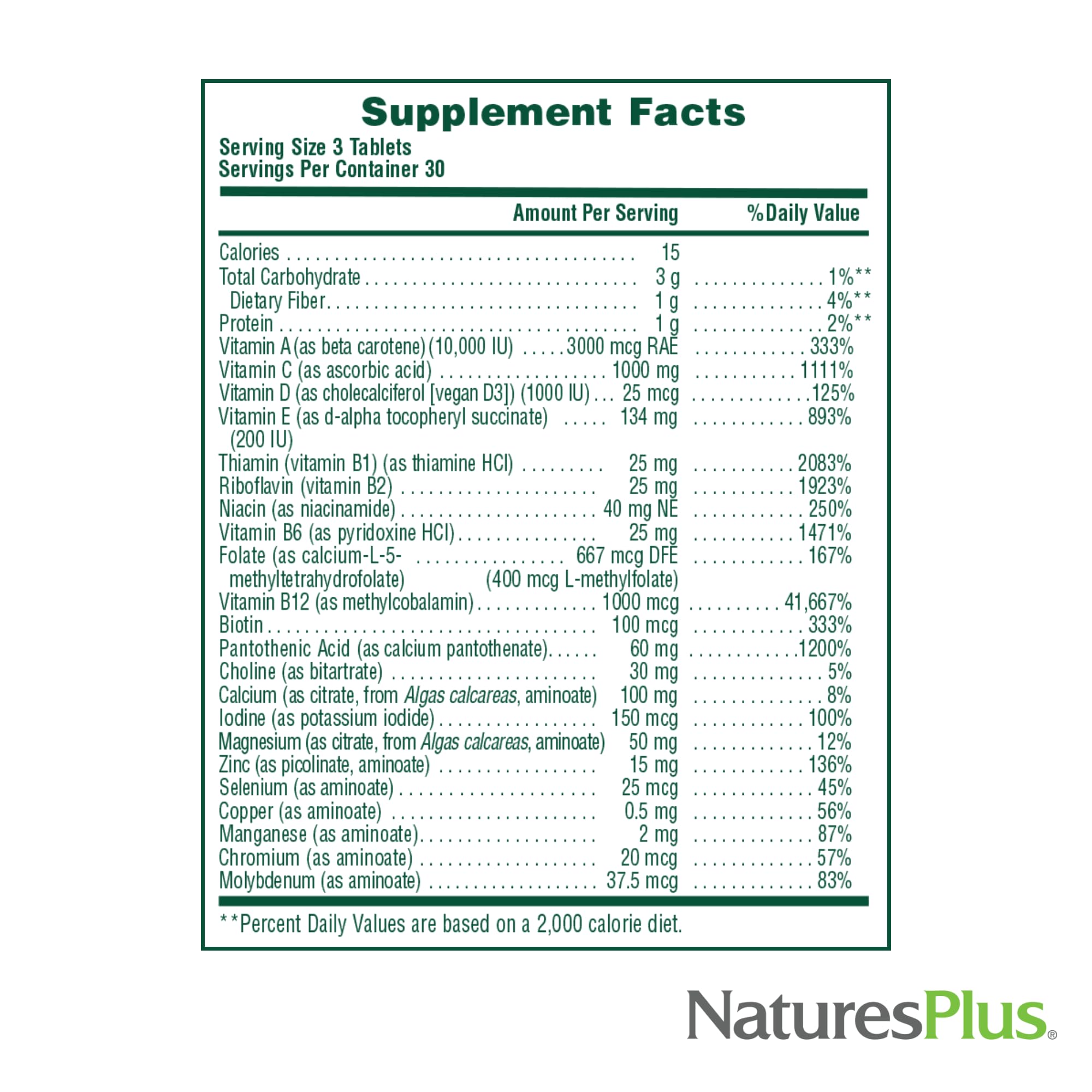NaturesPlus Origen de la Vida Sin Hierro – tabletas con beneficios para energía diaria