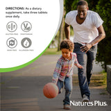 NaturesPlus Origen de la Vida Sin Hierro – información nutricional en el envase