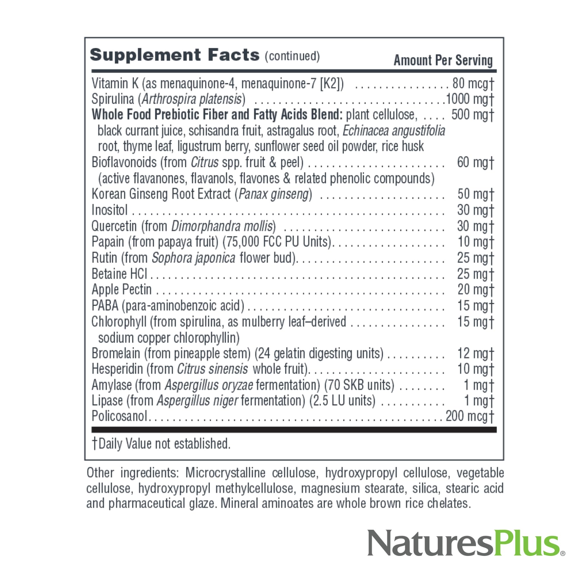 NaturesPlus Origen de la Vida Sin Hierro – presentación de tamaño práctico para hogar
