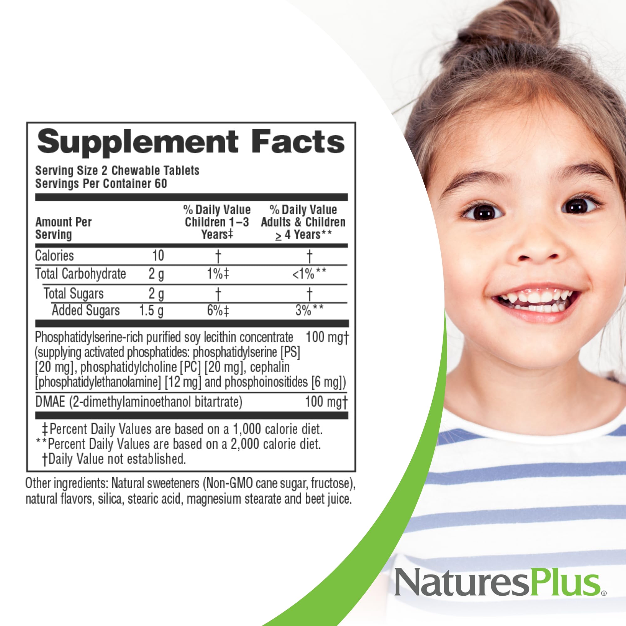 NaturesPlus Pedi-Active vegetariano sin gluten, opción apta para dietas infantiles
