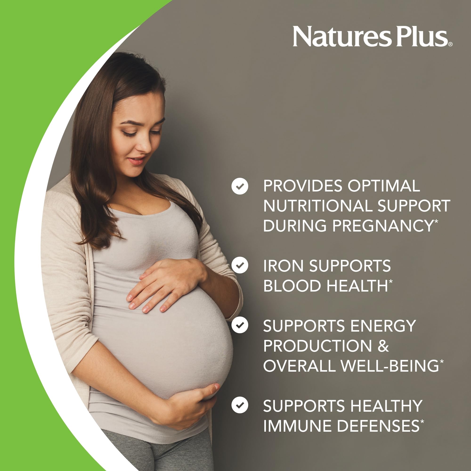 NaturesPlus Prenatal Líquido: cuchara medidora de 29,57 ml para dosis precisas.