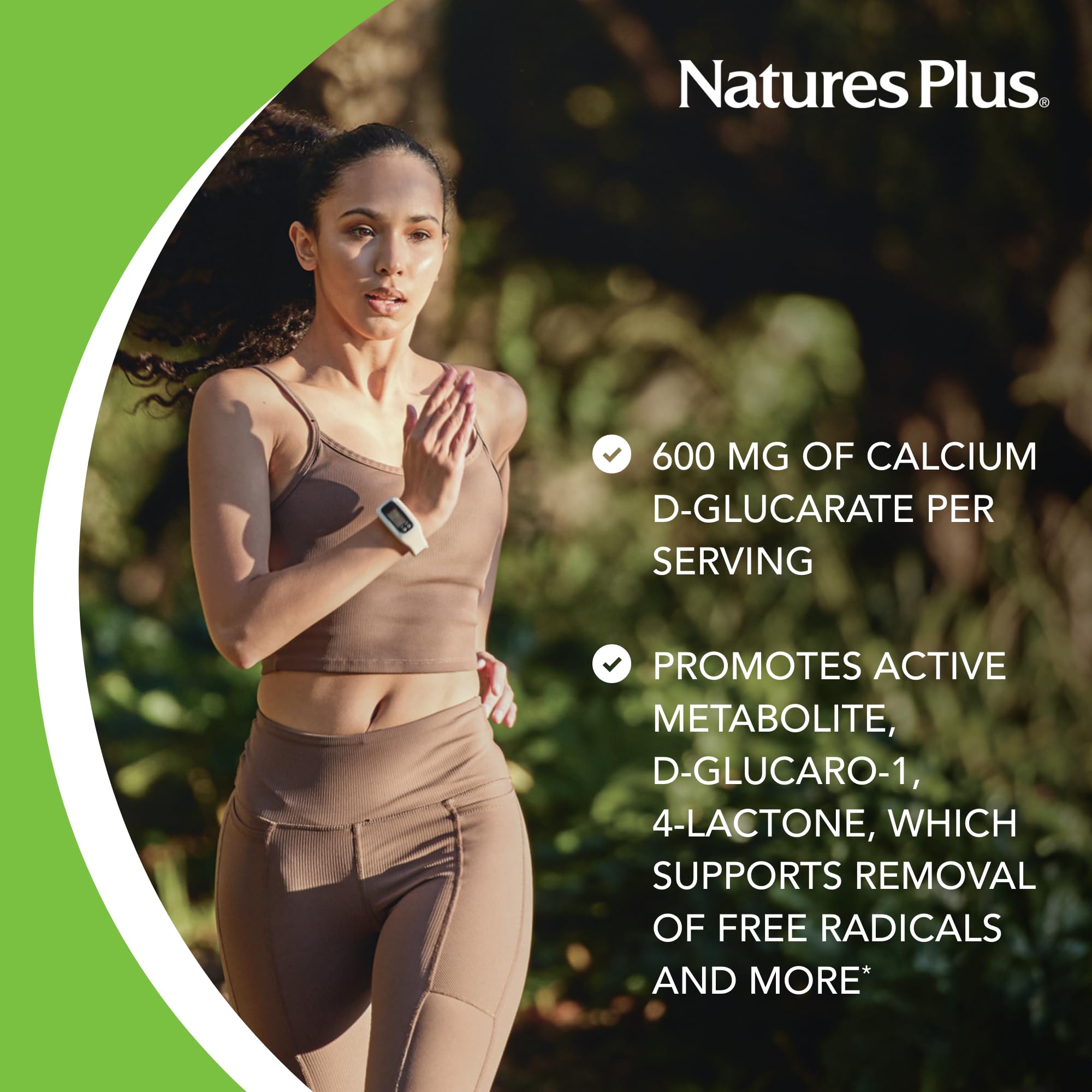 Capsulas de NaturesPlus PRO Calcium D-Glucarate listas para consumo diario