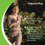 Capsulas de NaturesPlus PRO Calcium D-Glucarate listas para consumo diario