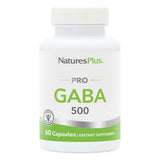 NaturesPlus PRO GABA cápsulas, frasco de vidrio para calmar la vida diaria.