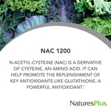NaturesPlus PRO NAC 1200 mg envase de cápsulas, dosificación conveniente