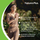NaturesPlus PRO Quercetin 600 mg, etiqueta: fórmula vegana, no transgénica y libre de gluten.