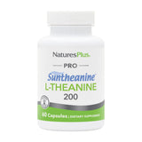 NaturesPlus PRO Suntheanine L-Theanine en botella de cápsulas, apoyo para calma y enfoque.