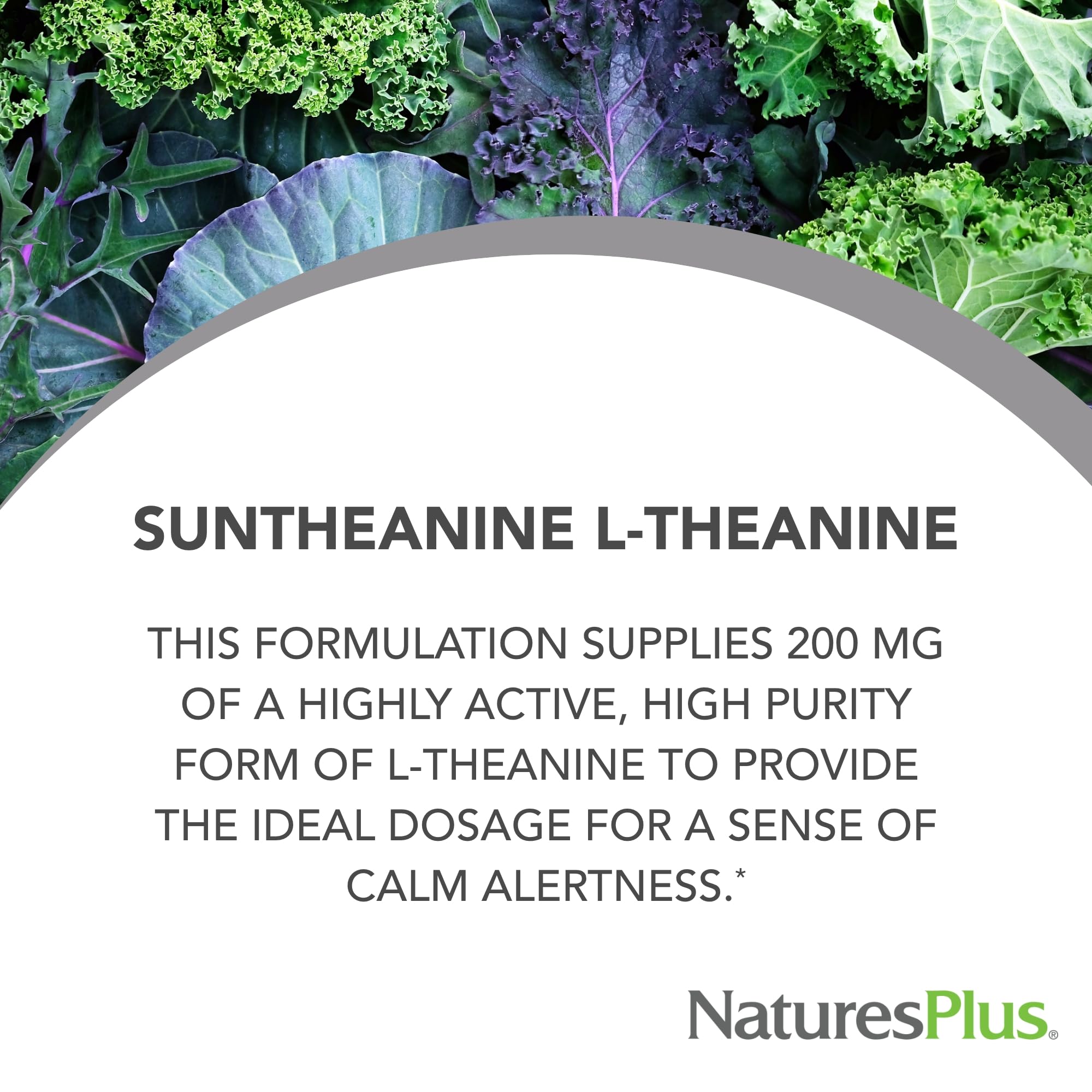 NaturesPlus PRO Suntheanine etiqueta del producto, información clara y segura.