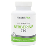 NaturesPlus PRO Berberine 750 mg frente a la botella, apoyo para metabolismo saludable.