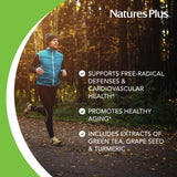 NaturesPlus Resveratrol Activos Herbal, fuentes trans-resveratrol desde vino tinto y té verde