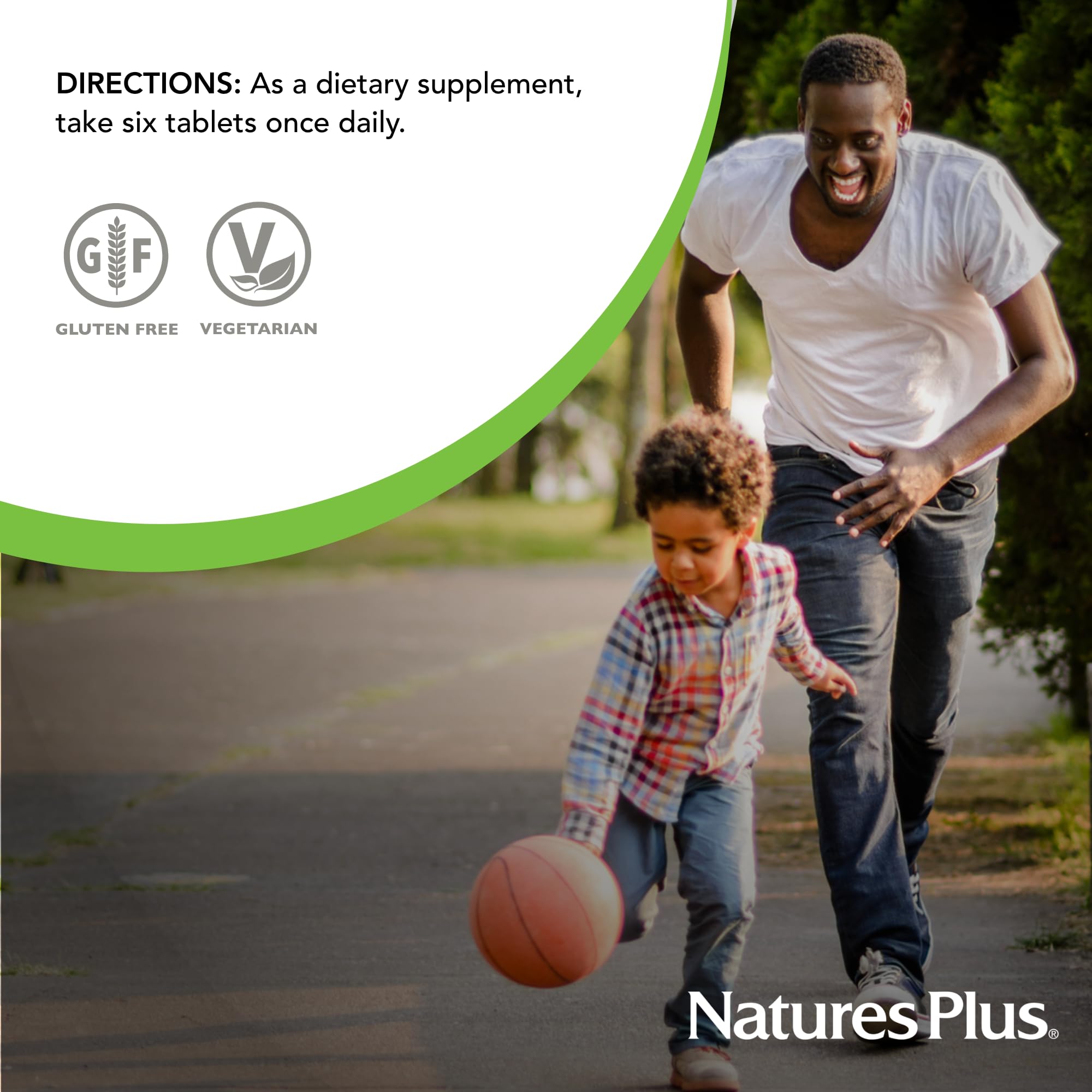 NaturesPlus Source of Life GOLD, etiqueta que destaca D3, B12 y K2, nutrientes clave.