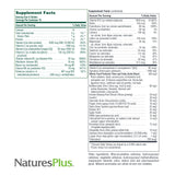 NaturesPlus Source of Life mini-tabletas sin hierro, envase de 90 tabletas, duración promedio.