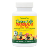 NaturesPlus Source of Life mini-tabletas sin hierro, frente del envase, energía diaria.