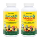 NaturesPlus Source of Life para adultos, frente al envase, apoyo a la energía diaria.