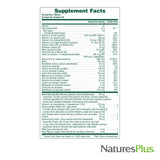 Tabla de nutrientes de Source of Life para bienestar general.