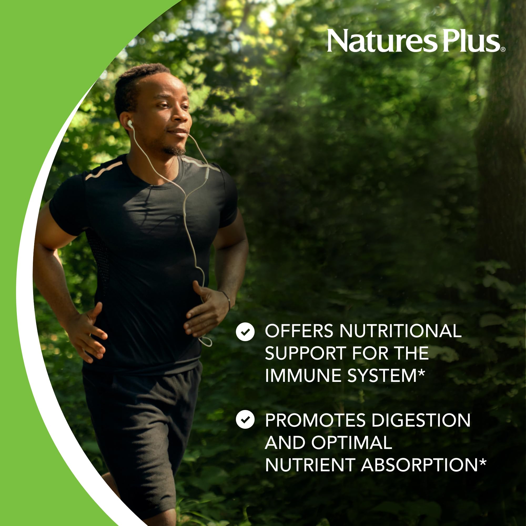 NaturesPlus Fuente de Vida Impulsor Inmunológico, etiqueta trasera con información nutricional