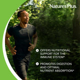 NaturesPlus Fuente de Vida Impulsor Inmunológico, etiqueta trasera con información nutricional