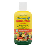 NaturesPlus Source of Life Liquid, botella-fruta tropical, sabor agradable para incorporar vitaminas diarias.