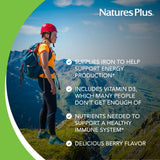 NaturesPlus Source of Life Mujer Líquido, etiqueta berry, nutrientes clave para apoyo general diario