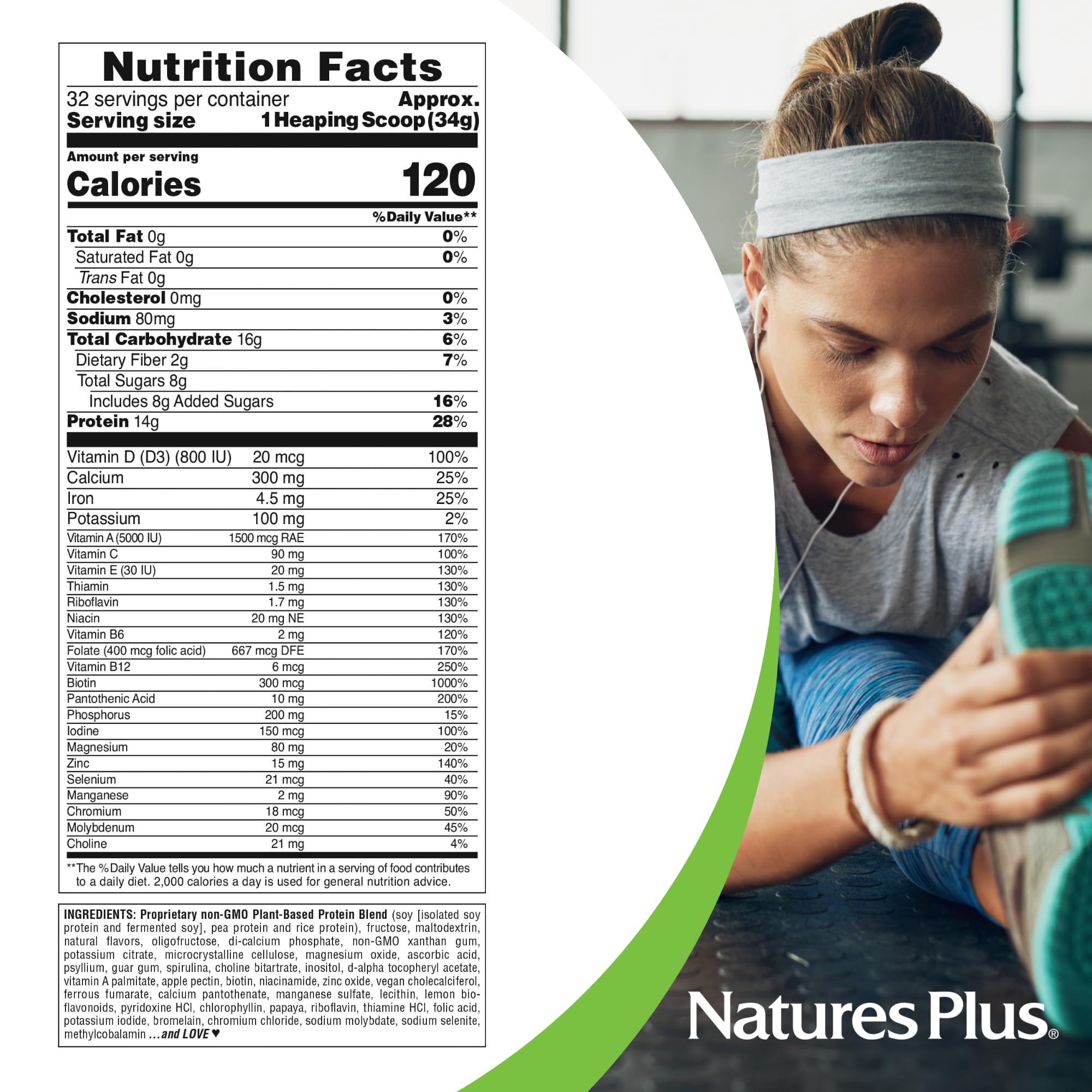 NaturesPlus SPIRU-TEIN Banana aroma frutal, ideal para despertar el apetito matutino