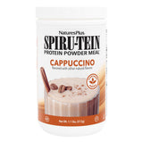 NaturesPlus SPIRU-TEIN Cappuccino, proteína vegetal con sabor cremoso para el desayuno.