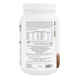 Spiru-Tein Chocolate, etiqueta base vegetal para revisar ingredientes.