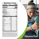 Etiqueta nutricional muestra proteína vegetariana libre de OGM y gluten