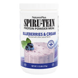 NaturesPlus SPIRU-TEIN frasco arándanos crema, proteína vegetal para energía diaria