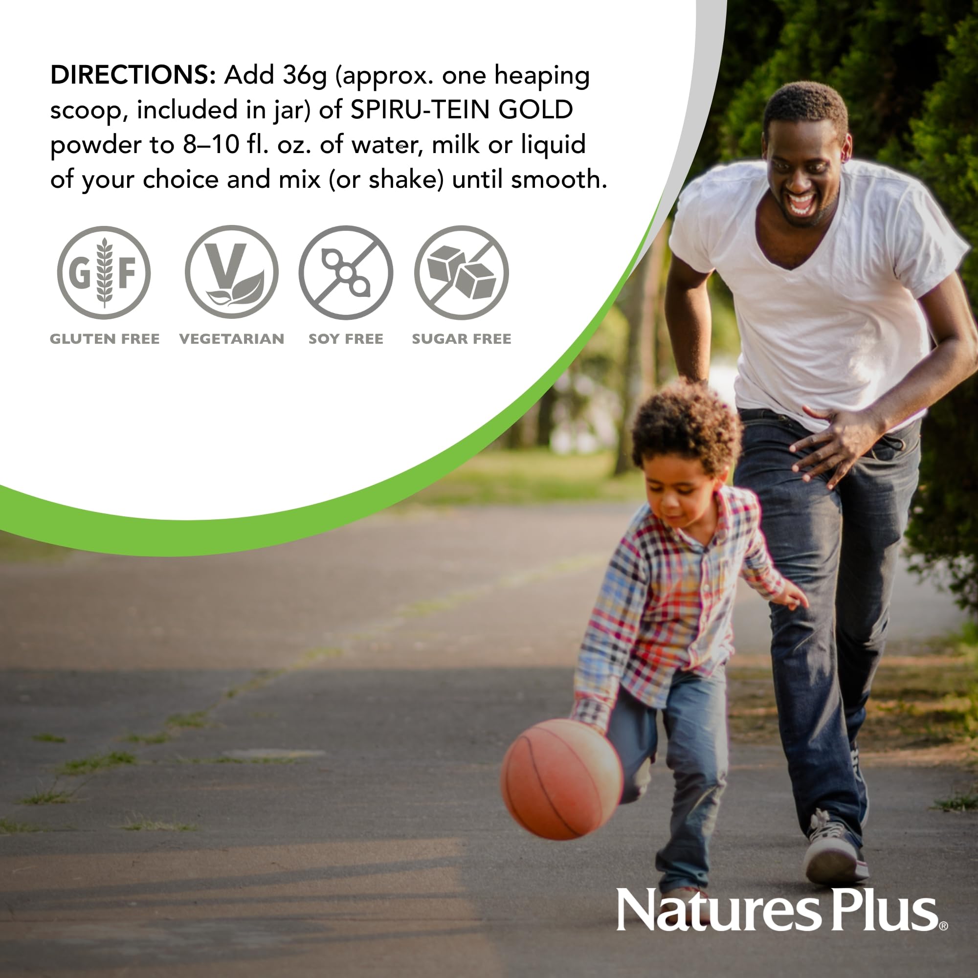 NaturesPlus SpirU-Tein Gold Vanilla: batidos y meriendas nutritivas.