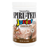 NaturesPlus SPIRU-TEIN Junior chocolate: lata para proteína vegetal infantil, opción equilibrada.