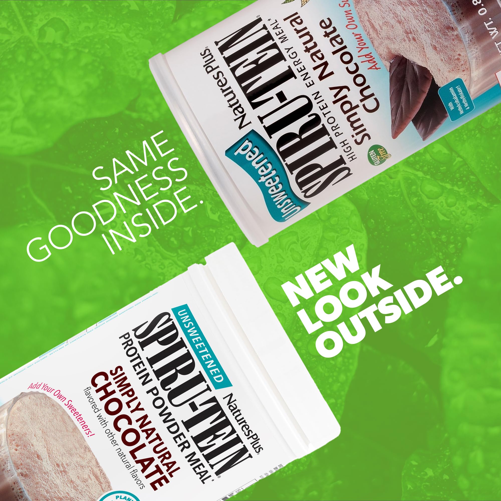 SPIRU-TEIN Simply Natural Chocolate para verter en vaso y beber.