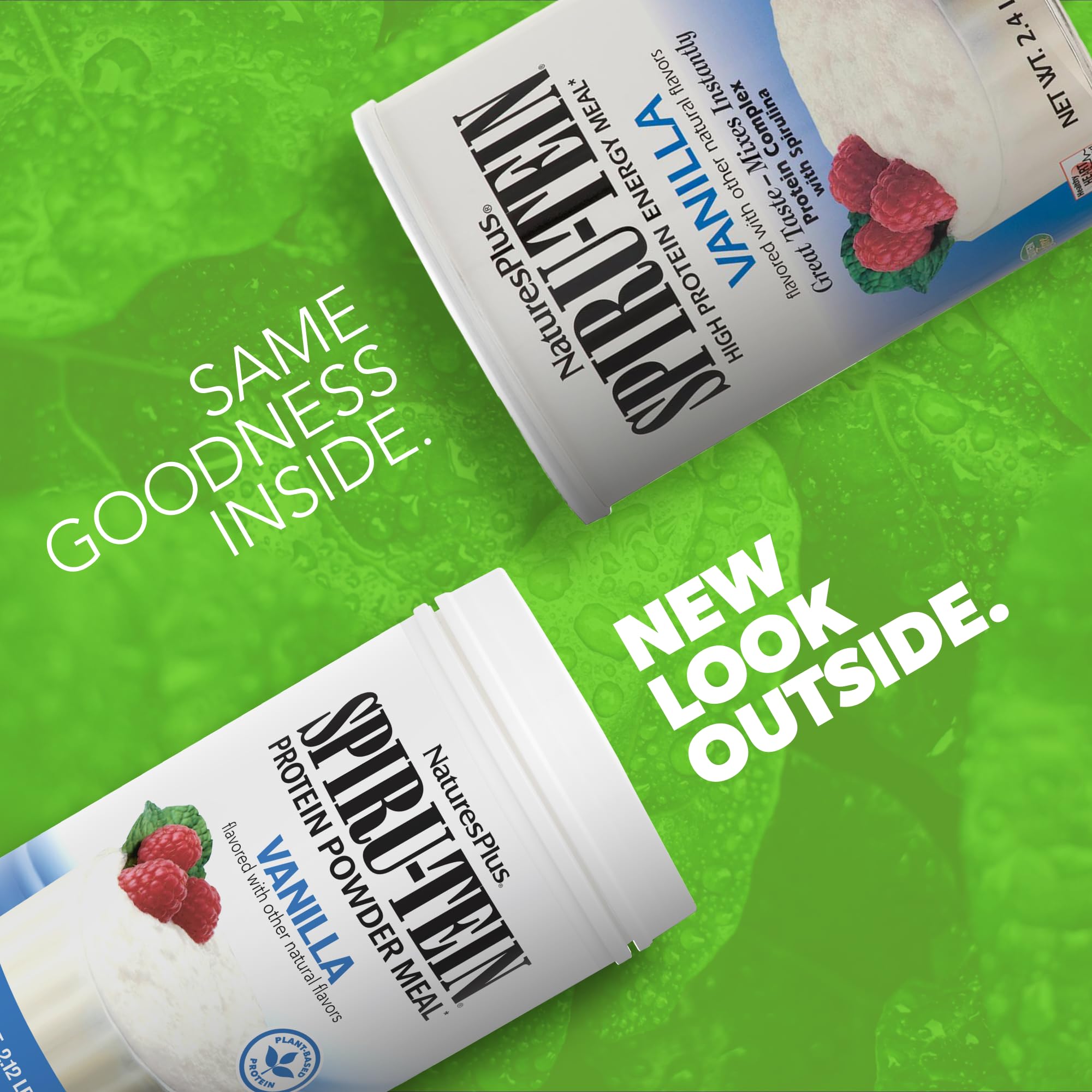 NaturesPlus SPIRU-TEIN vainilla: cuchara para batido rápido y cómodo