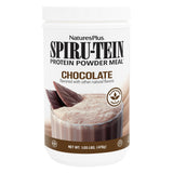 NaturesPlus Spirutein Chocolate envase 1.05 lb, apoyo proteico vegetal diario.