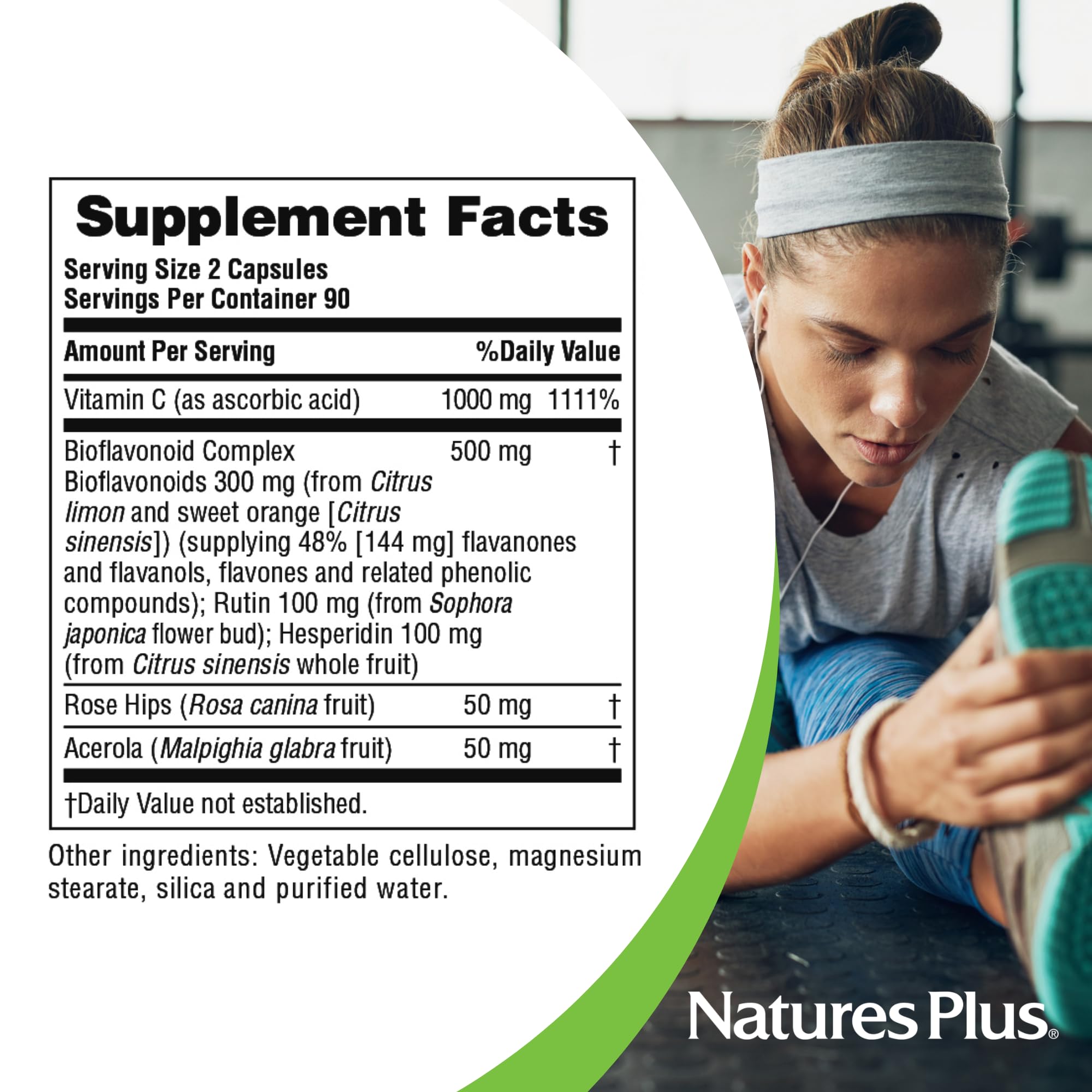 NaturesPlus Super C Complex con bioflavonoides para mejor absorción