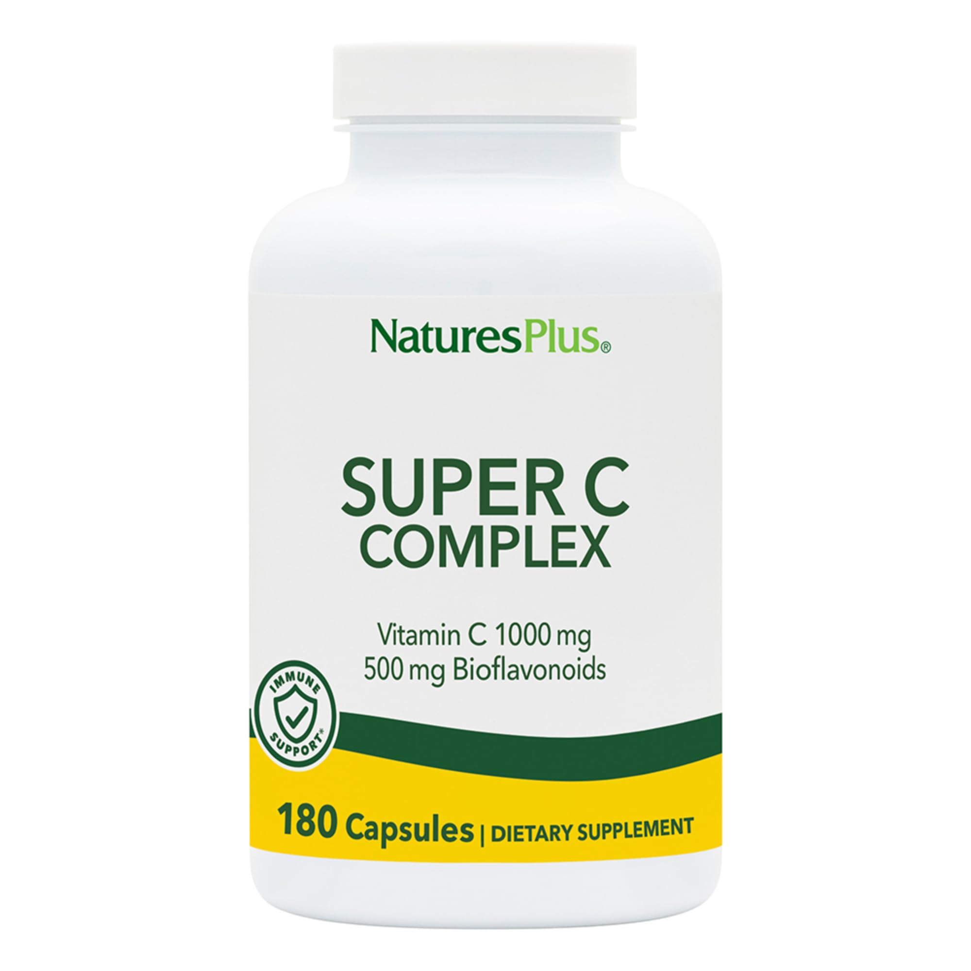 NaturesPlus Super C Complex frasco para consumo diario de vitamina C