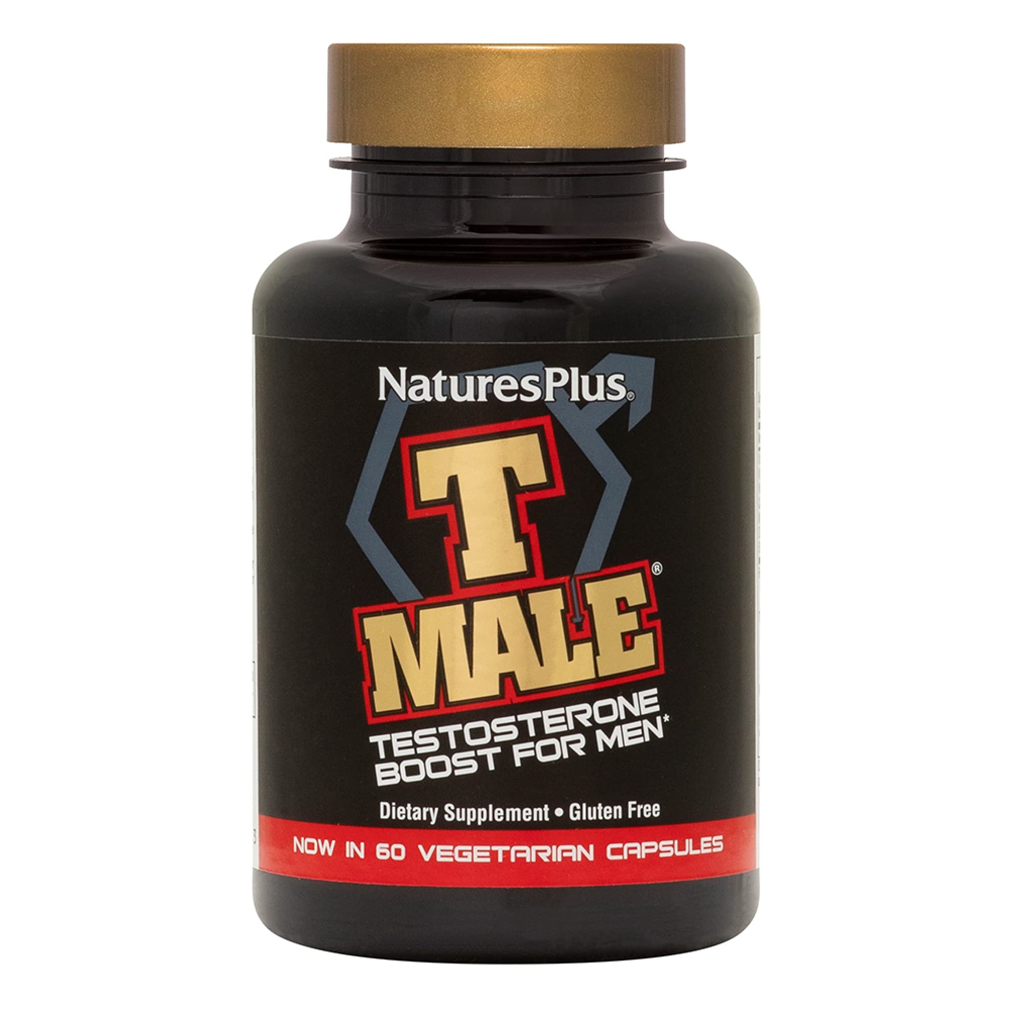 NaturesPlus T Male cápsulas vegetarianas para energía y vitalidad diaria