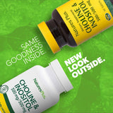 Tableta de NaturesPlus Colina e Inositol, primer plano y tamaño visible.