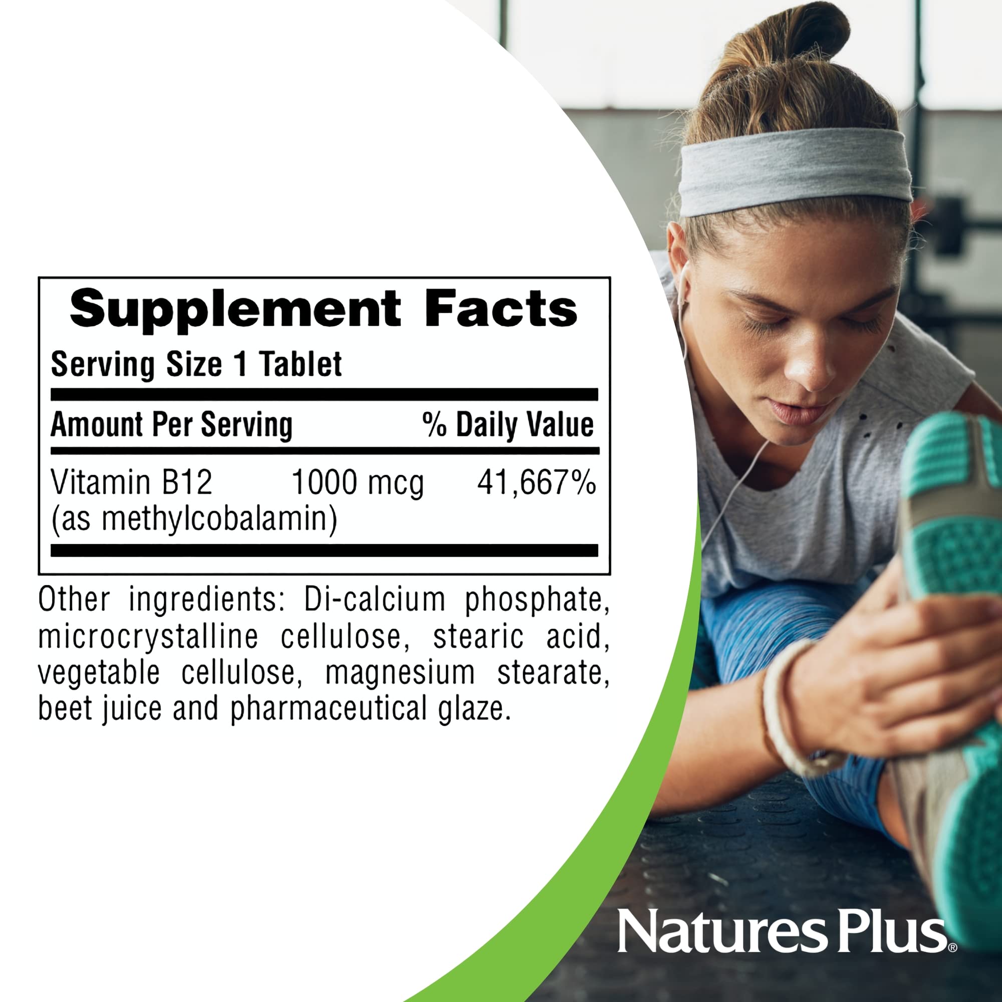 Tabletas en mano, uso diario de NaturesPlus B12