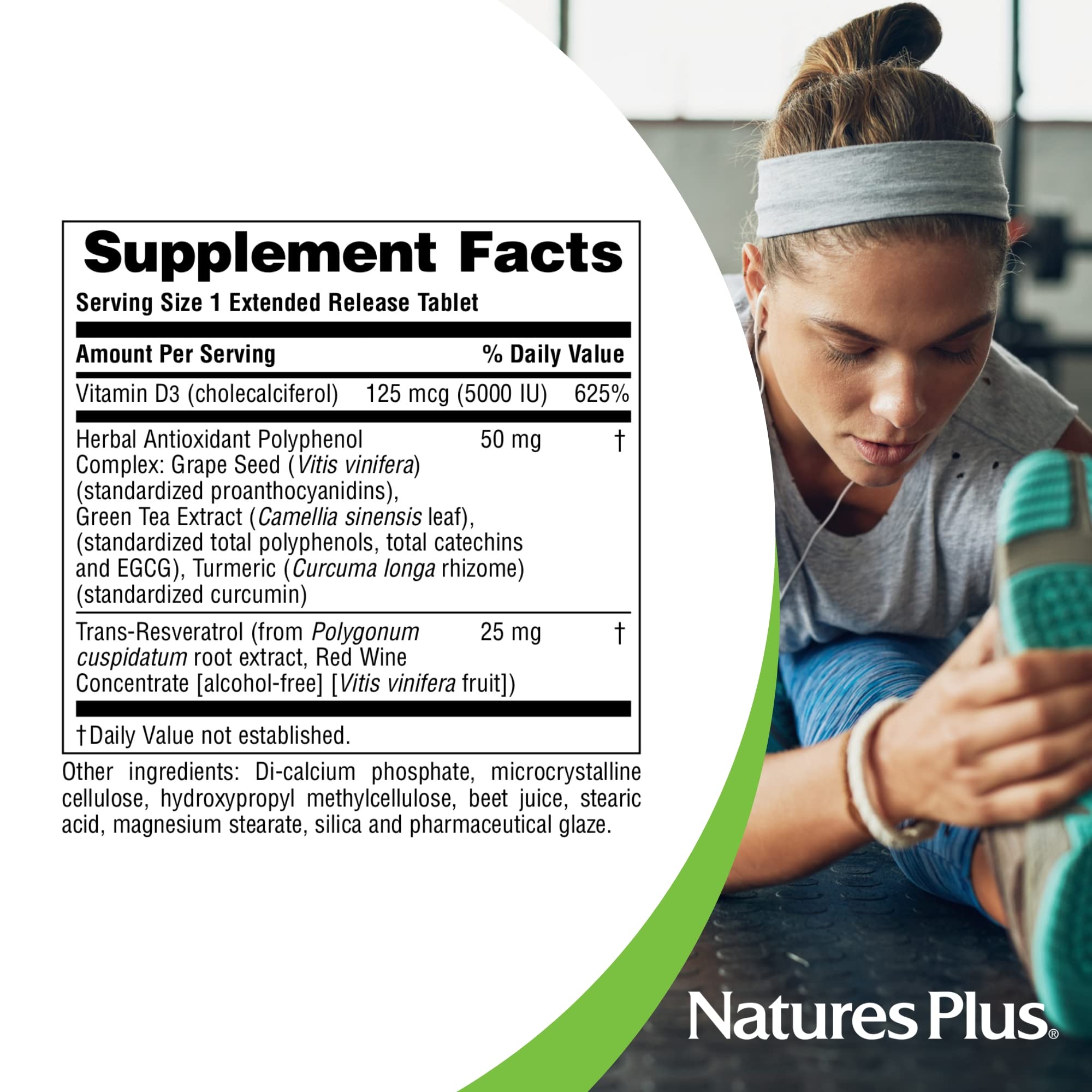 NaturesPlus Tabletas vegetarianas aptas para gluten.