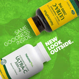 NaturesPlus Ultra-C 2000: etiqueta cercana con rosa mosqueta y vitamina C
