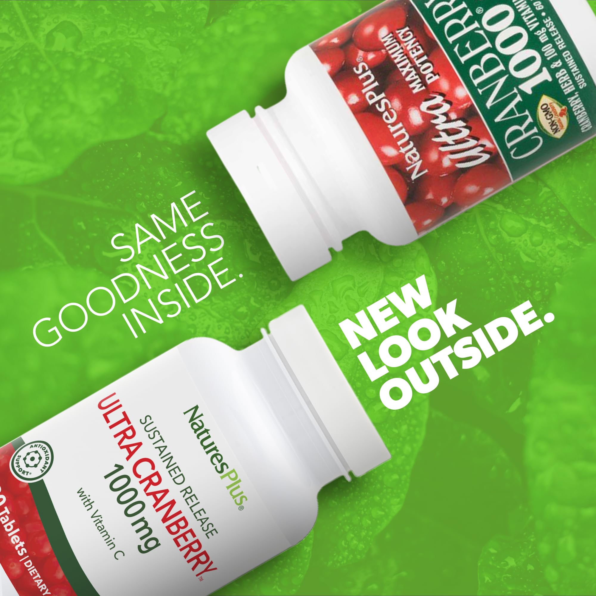 NaturesPlus Ultra Cranberry capsulas con vitamina C para mayor biodisponibilidad