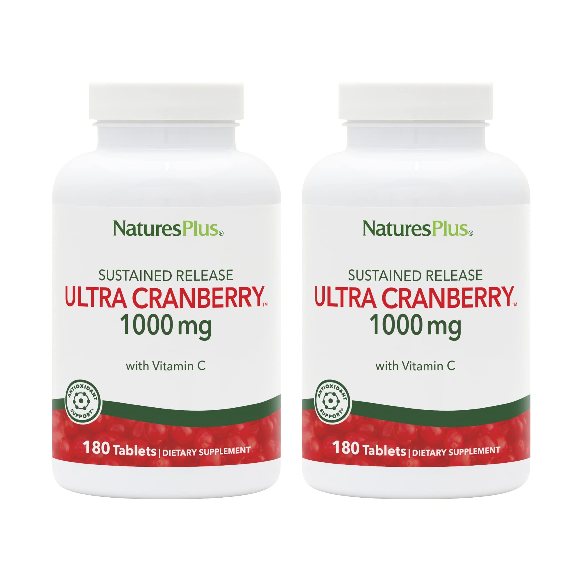 NaturesPlus Ultra Cranberry, tabletas con liberación prolongada para mayor comodidad diaria.
