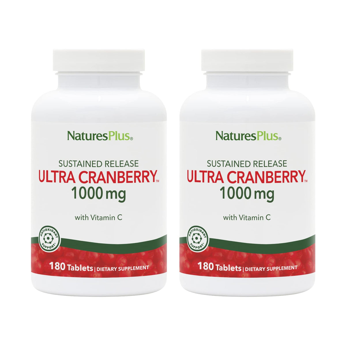 NaturesPlus Ultra Cranberry, tabletas con liberación prolongada para mayor comodidad diaria.