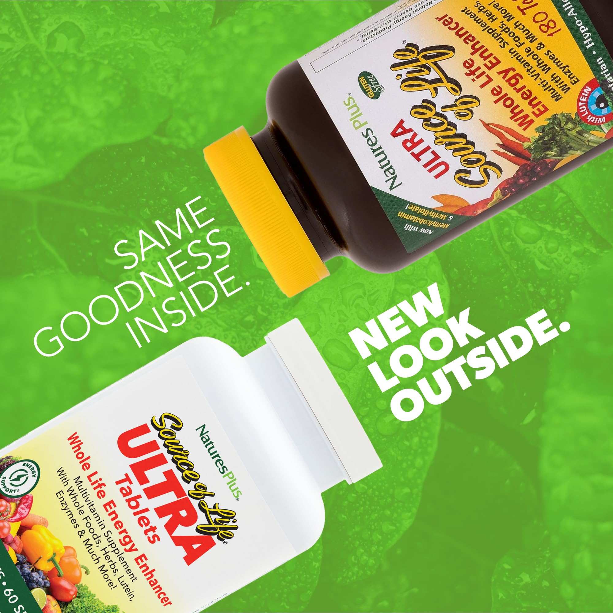 NaturesPlus Ultra Fuente de Vida, etiqueta, información clara de nutrientes