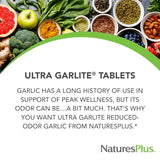 Frasco 90 tabletas de NaturesPlus Ultra Garlite para 90 días.