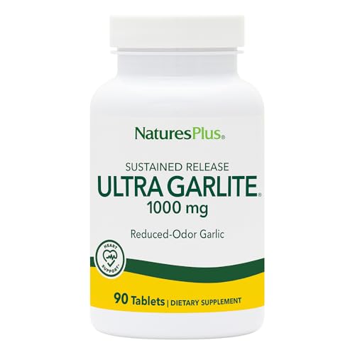 Tabletas de NaturesPlus Ultra Garlite de 1000 mg para apoyo inmunológico diario.