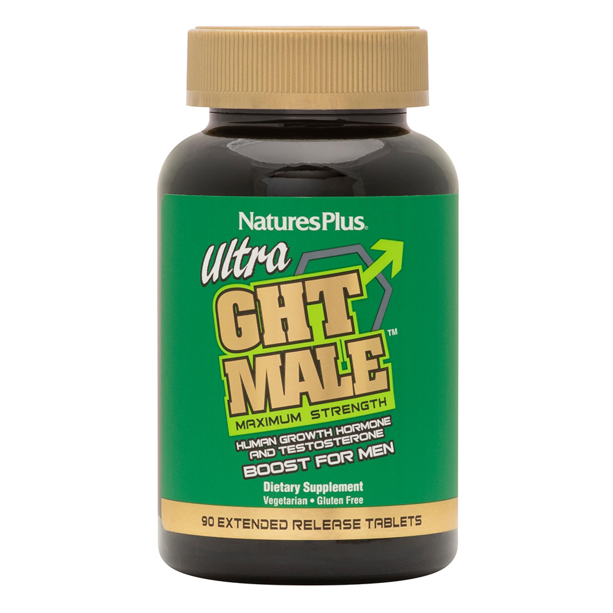 NaturesPlus Ultra GHT Hombre: tabletas de doble capa para liberación sostenida y absorción