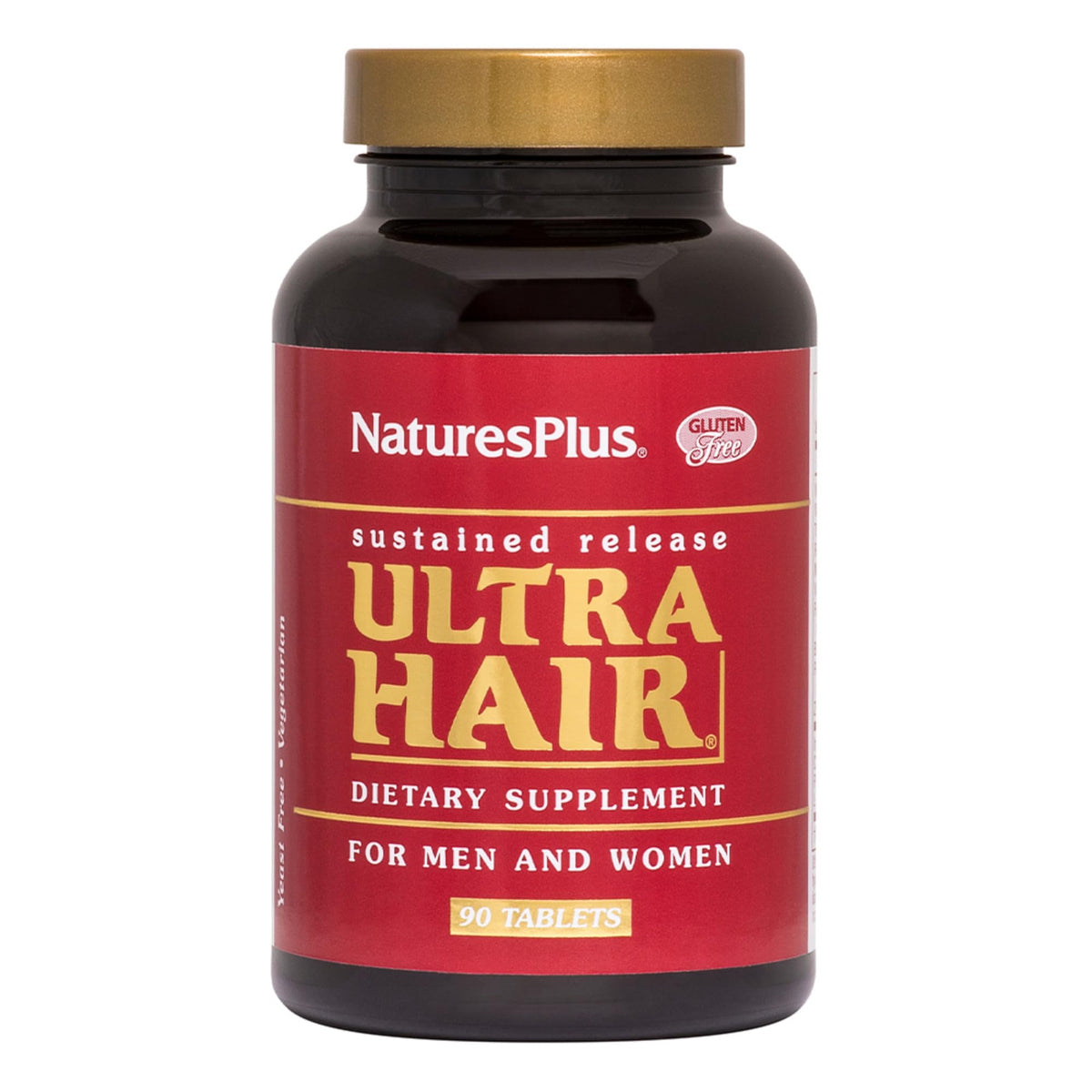 NaturesPlus Ultra Hair: botella de 90 tabletas para cabello saludable